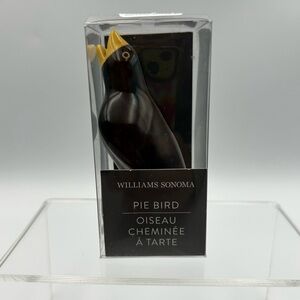 Williams Sonoma Ceramic Pie Bird Steam Vent Baking Black Bird 2018 NIB